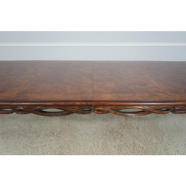 Henredon French Style Walnut Dining Room Table For Sale - Image 15 of 18