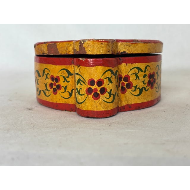 Indian 1990s Painted Indian Spice Box For Sale - Image 3 of 8