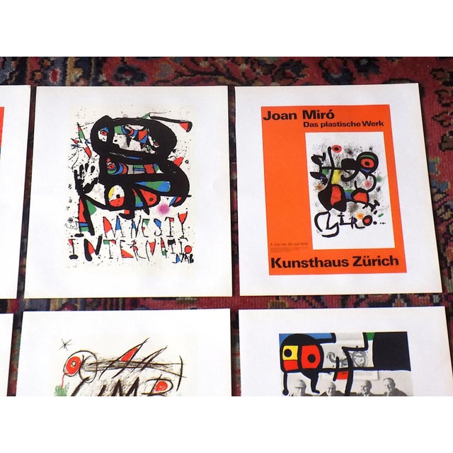 Abstract Vintage Mid 20th C. Modern Abstract Joan Miro Lithographs - Set of 9 For Sale - Image 3 of 11