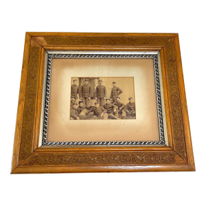 Union Civil War Photo 11 L-2 Officers & Dog Possibly Richmond Prisons In Situ