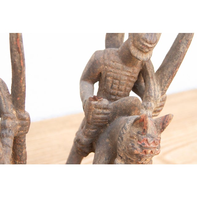 Antique Benin Equestrian Warriors For Sale - Image 9 of 12