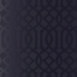 Sample - Schumacher Imperial Trellis Wallpaper in Onyx Gloss Black
