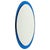 Mid-Century Modern Oval Blue Wall Mirror by Metalvetro Galvorame, Italy, 1970s For Sale - Image 14 of 14