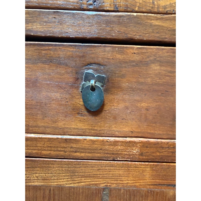 Chinese Elm Two-Tier Cabinet, Vintage For Sale In San Francisco - Image 6 of 14