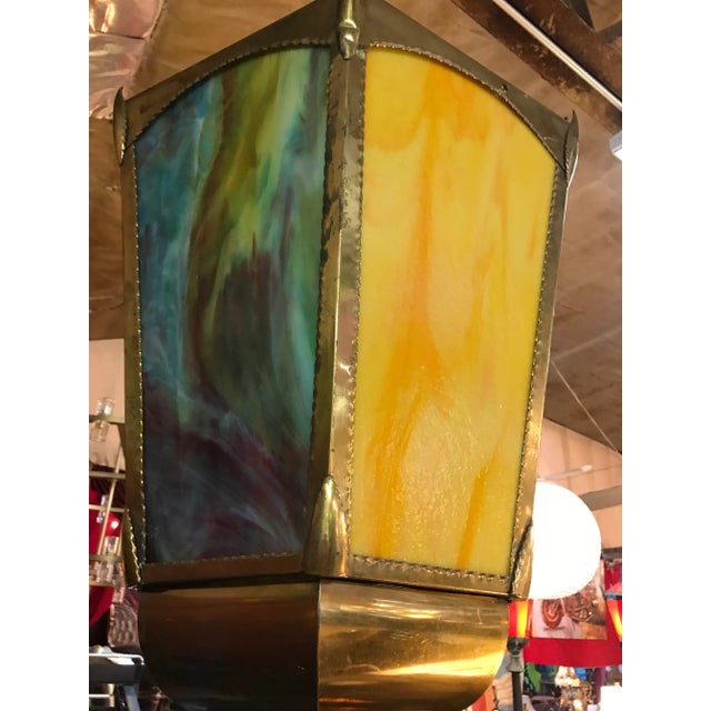 Vintage Moroccan Multicolor Lantern Pendant - Set of 2 For Sale - Image 10 of 13