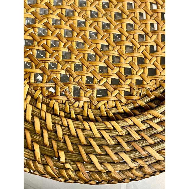 Vintage Boho Rattan Charger Plates - Set of 6 For Sale - Image 12 of 12