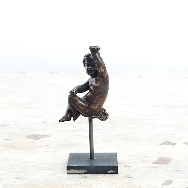 A small bronze of possibly a young Bacchus, 17th or 18th century.