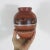 Vintage Signed Marked Navajo Bear Clay Vase Hand Painted Etched For Sale - Image 6 of 8
