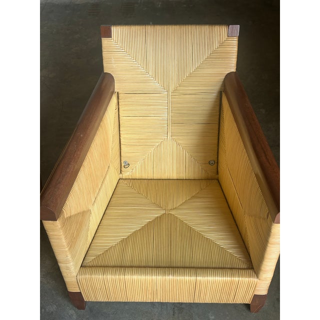 1990s John Hutton for Donghia Merbau Lounge Chairs- A Pair For Sale - Image 9 of 12