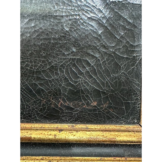 Italian Artist Signed Still Life Floral Oil Painting For Sale - Image 11 of 11