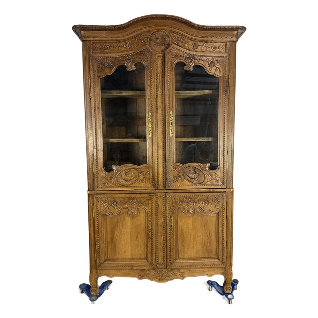 1840’s Antique Oak French Bookcase For Sale