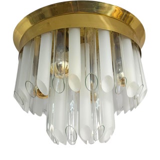 Mid-Century Ceiling Light with Glass Tubes by J. T. Kalmar for Kalmar Franken KG, 1970s For Sale