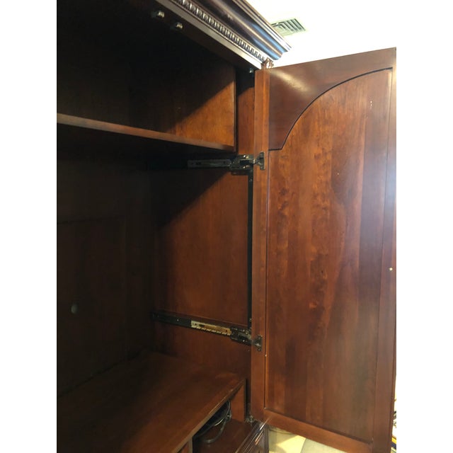 1990s 1990s Ethan Allen Georgian Court Cherry Tv Entertainment Cabinet For Sale - Image 5 of 11