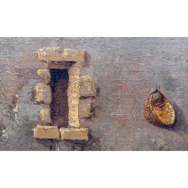 Gold Jules Depierre French Farmyard Scene with Chickens, Oil on Panel, Late 19th Century For Sale - Image 8 of 11