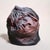 Handmade Figurative Ceramic Surreal Veiled Detailed Face Bust Sculpture in Charcoal and & Mauve Glaze For Sale - Image 14 of 17