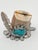 Chrome Signed Travis Palmer Bocephus Custom Bowie Knife Stag Turquoise Stand For Sale - Image 8 of 10