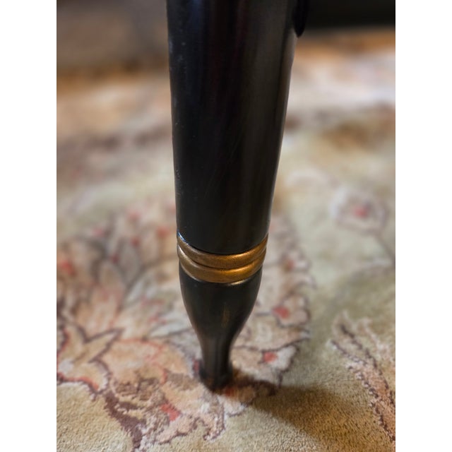 Late 20th Century L. Hitchcock Black Harvest Inn Side Chair For Sale - Image 10 of 10