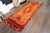 Islamic 1970s Vintage Handmade Wool Cotton Orange Red High Pile Runner Rug For Sale - Image 3 of 11