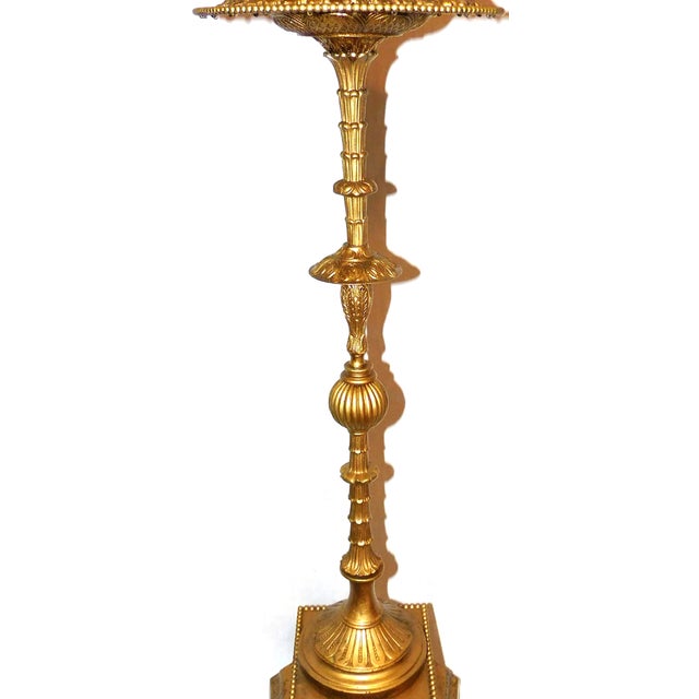 Vintage Large Baroque Style Candlestick Lamp Depicting Artemis and Her Followers For Sale - Image 15 of 18