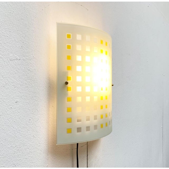 Vintage Postmodern Glass Wall Lamps from DIY Light, 1980s, Set of 2 For Sale - Image 6 of 18