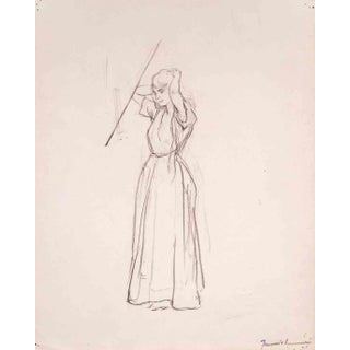 Pierre Georges Jeanniot, Figure, Drawing in Pencil, Early 20th Century For Sale