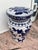 Late 20th Century Blue & White Ceramic Asian Garden Stool or Plant Stand For Sale - Image 4 of 10