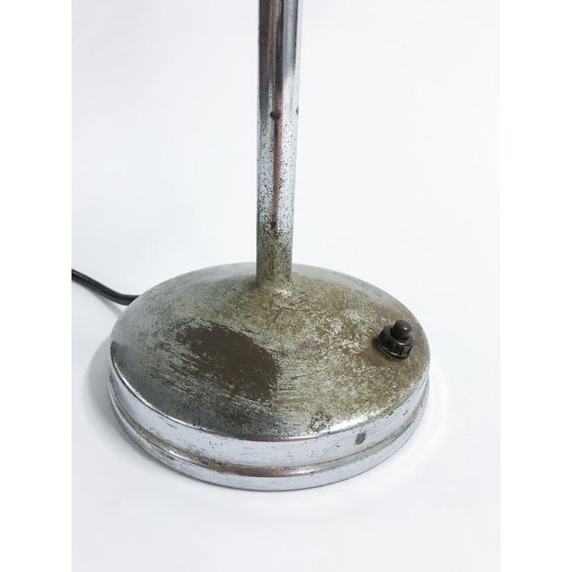 Silver Industrial Chrome Plated Table Lamp from AGI, 1930s For Sale - Image 8 of 12