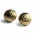 18k Yellow Fluted Gold Lever Back Ear Clips 0.60 Inch by 0.50 Inch, Pair For Sale - Image 4 of 10