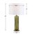 This elegant olive green table lamp is made of transparent glass in a sleek cylinder silhouette. Brass plated metal...