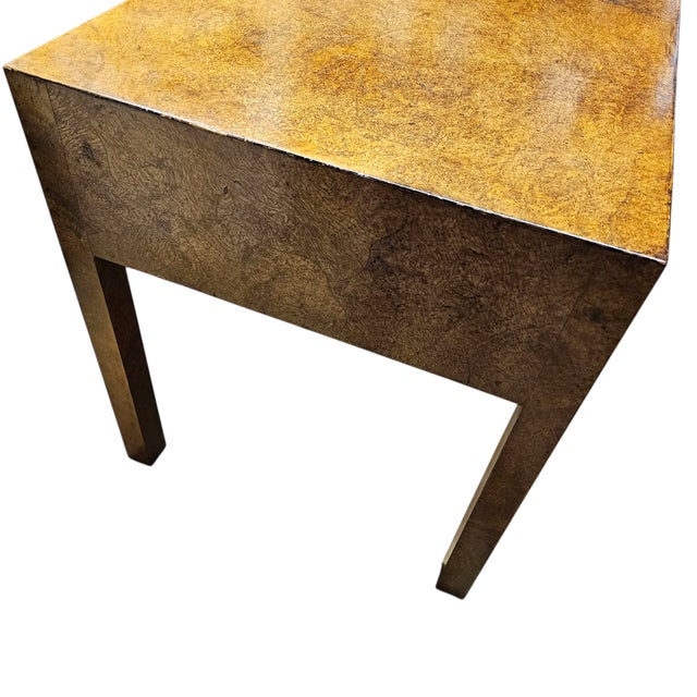Vintage Burlwood Campaign Style Writing Desk For Sale In Washington DC - Image 6 of 8