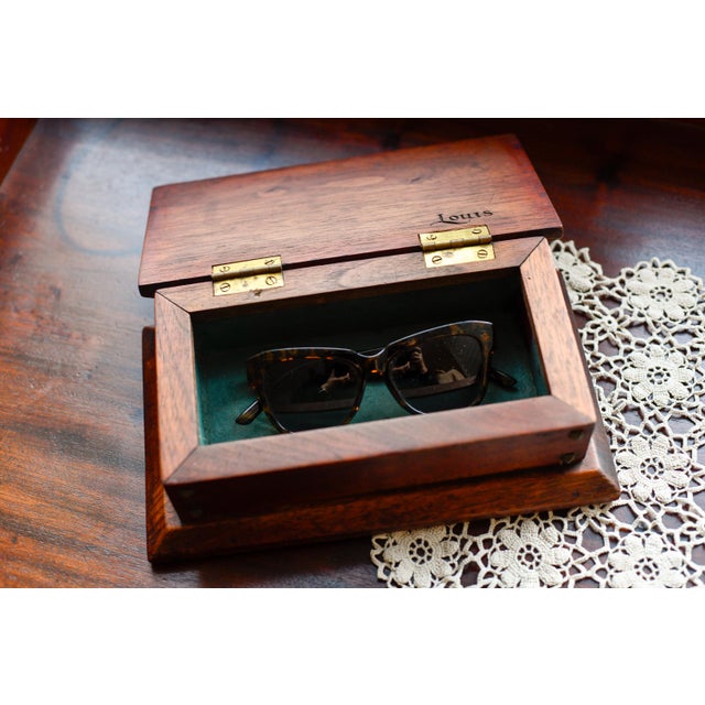 Victorian Antique Wooden Keepsake Trinket Box Engraved Zodiac Tarot Card Holder For Sale - Image 3 of 9