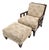 Organic Modern Carved Walnut Club Chair W/ Ottoman Att Berman Rosetti For Sale