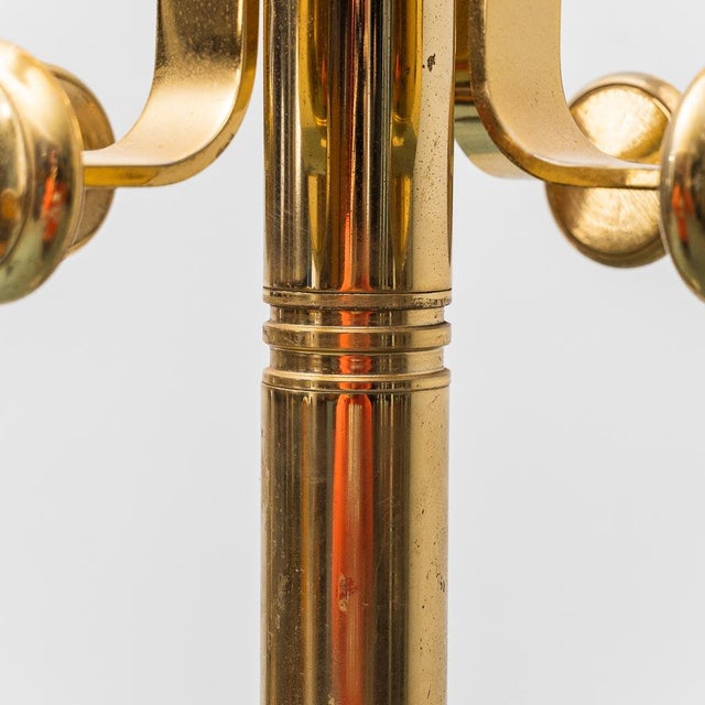Metal Gilded Metal Coat Stand with Marble Base, 1970s For Sale - Image 7 of 10