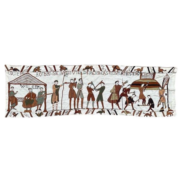 Vintage French Embroidered Tapestry, 1950s For Sale