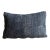 Vintage Navy African Cloth Textile Lumbar Pillow With Down Insert For Sale