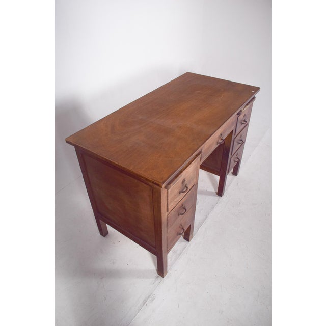 Mid-Century Portuguese Desk in Wood from Olaio, 1950s For Sale - Image 11 of 14