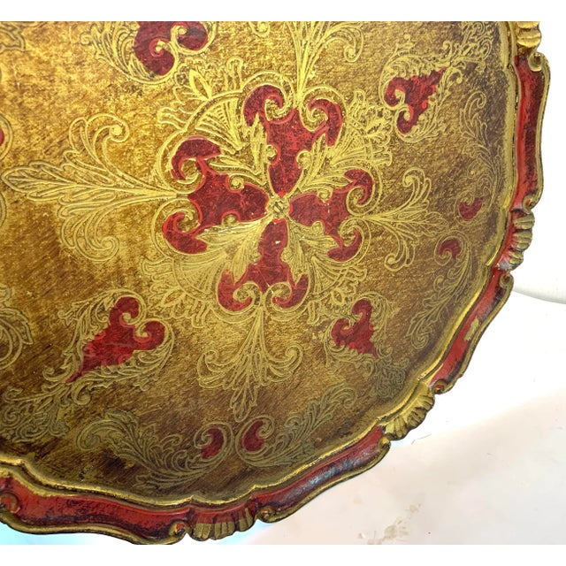 Wood Vintage Italian Gilt Wood Wine Table For Sale - Image 7 of 7