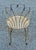1960s Vintage 1960s Gold Metal Vanity Chair For Sale - Image 5 of 7