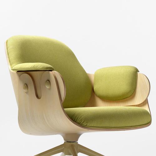 Armchair structure base in cast aluminium. Structure base in tubular steel and painted. Seat, backrest are in plywood with...