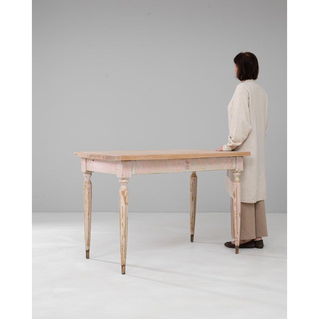 French Provincial 20th Century French Patinated Wooden Side Table For Sale - Image 3 of 18