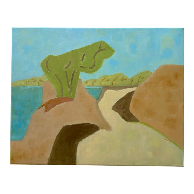 “Seaside Path” Oil on Linen by Nancy M. Vignola For Sale