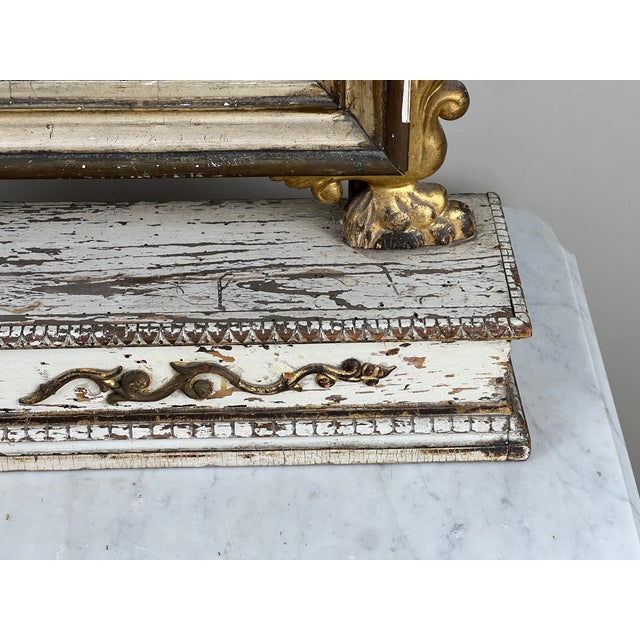 Wood Antique French Empire Gilt Wood Vanity or Table Mirror C. Mid 19th Century For Sale - Image 7 of 12