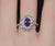 Gia Certified 3.15ct No-Heat Purple Pink Sapphire & Diamond 18k Gold Halo Ring, Size 6.5 For Sale In Dallas - Image 6 of 18