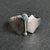 Vintage Opal Sterling Silver Modernist Ring MCM Butterfly Size 7 - 7.5 For Sale - Image 4 of 11