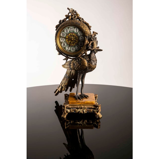 Napoleon III Mantel Clock in Gilt Bronze from Viot & Cie, 1890s For Sale - Image 11 of 12