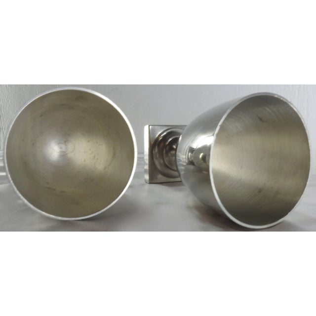Silver Williamsburg Shirley Pewter Pair of Goblets For Sale - Image 8 of 10