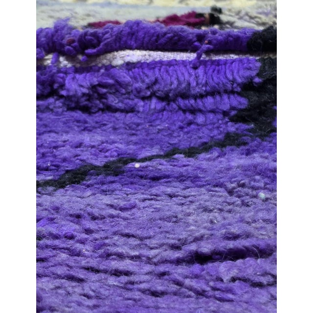 Moroccan Abstract Wool Rug - 9.7 X 5.9 Ft For Sale In Cleveland - Image 6 of 6