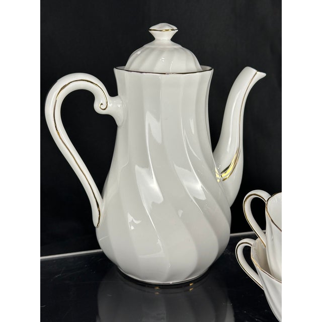 Vintage English Tea & Coffee Set – Royal Tuscan Bone China Dover Pattern, Service for 10 - 24pcs For Sale - Image 10 of 11