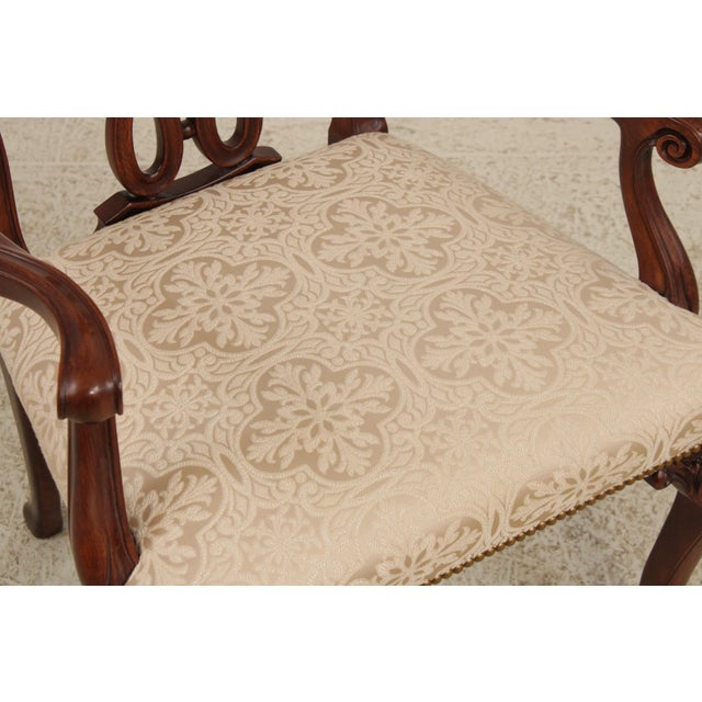 Brown Karges Set of 8 Chippendale Clawfoot Dining Room Chairs For Sale - Image 8 of 18