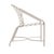 Contemporary Brown Jordan Kantan Aluminum Suncloth Arm Chair, Dove frame with White fabric For Sale - Image 3 of 11